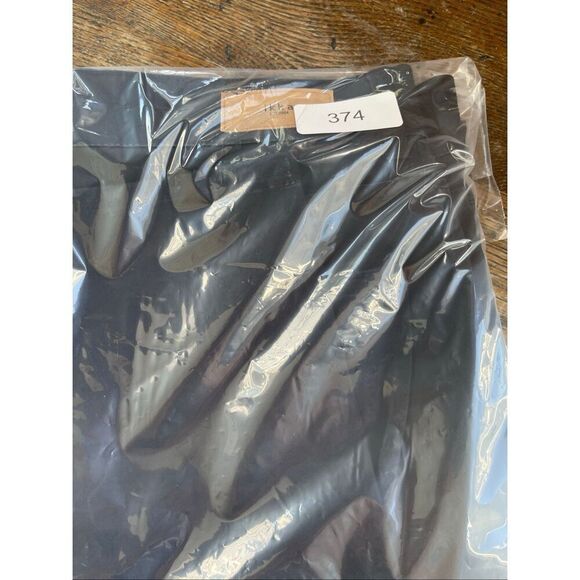 Ikka Stretch Flat Front Slim Fit Cropped Pants Dark Wash Black Size Medium - Picture 11 of 11